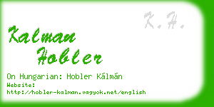 kalman hobler business card